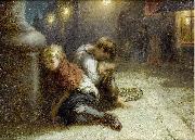 Augustus Saint-Gaudens Fatigued Minstrels oil painting artist